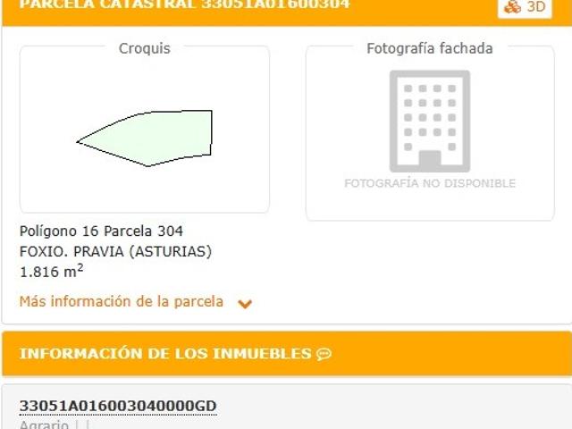 Terreno en venta en Pravia, Asturias