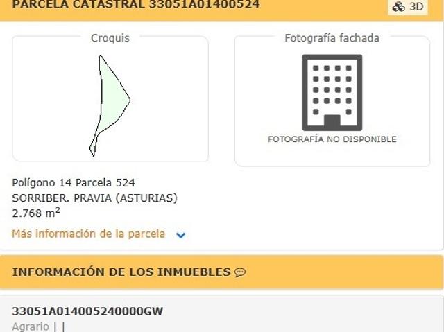Terreno en venta en Puentevega, Pravia