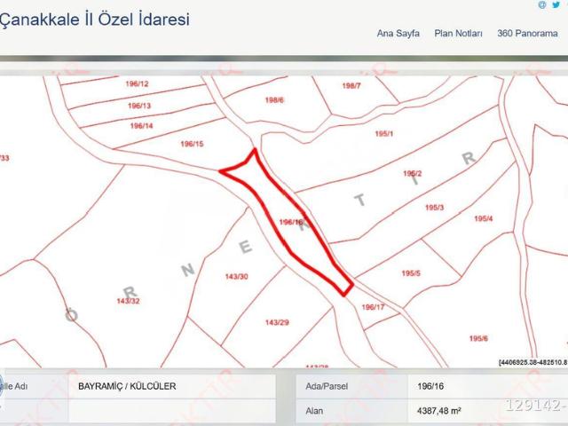 Külcüler, Bayramiç içerisinde satılık Arsa