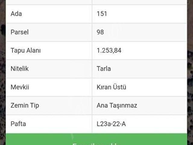 Karbasan, Karahallı içerisinde satılık Arsa