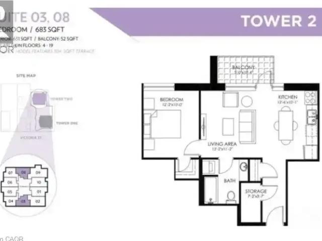 Apartment for rent in Garment Street Condos, Kitchener