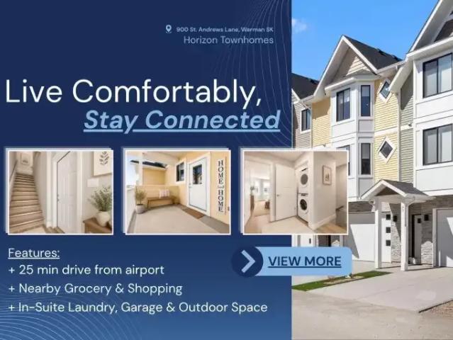 Townhouse for rent in Warman, Saskatchewan