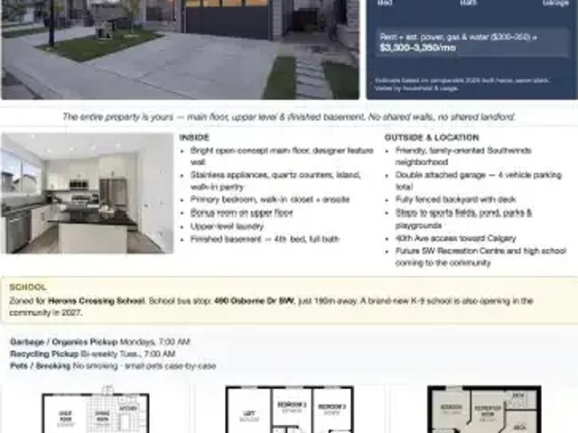 House for rent in Airdrie, Alberta