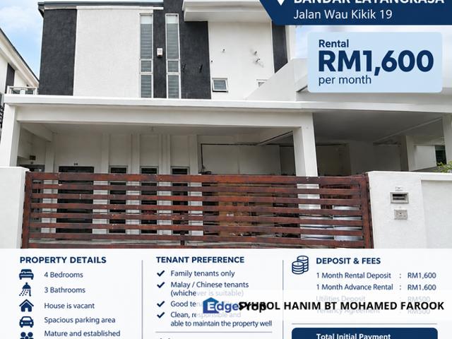 House for rent in Pasir Gudang, Johor