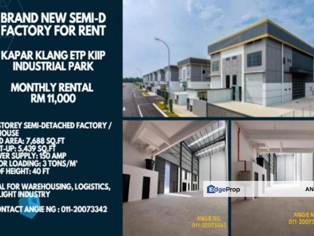 Warehouse for rent in Kapar, Bandaraya Klang