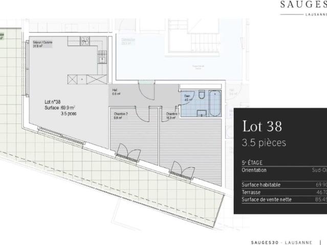 Apartment mieten in Cheseaux-Lausanne, Waadt