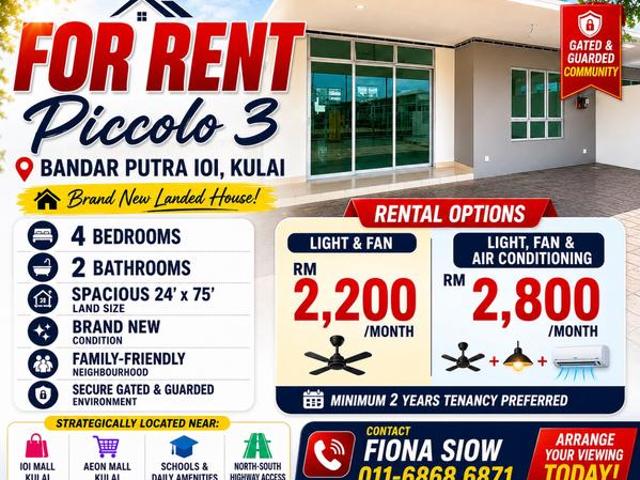 Terraced House for rent in Kulai, Johor