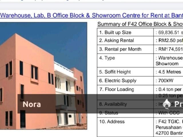 Warehouse for sale in Selangor