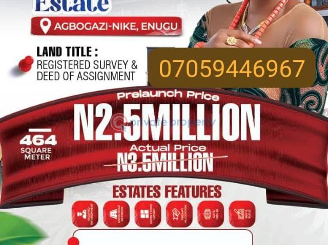 Land for sale in Enugu