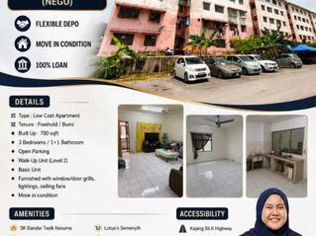 Apartment for sale in Beranang, Majlis Perbandaran Kajang