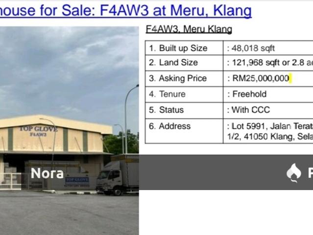 Warehouse for sale in Port Klang, Selangor