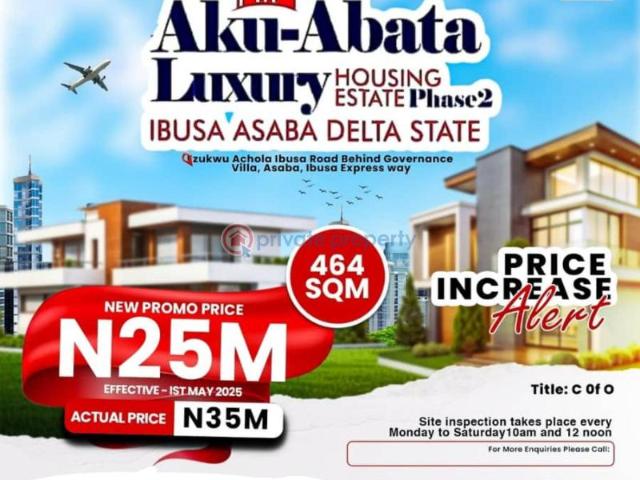 Land for sale in Asaba