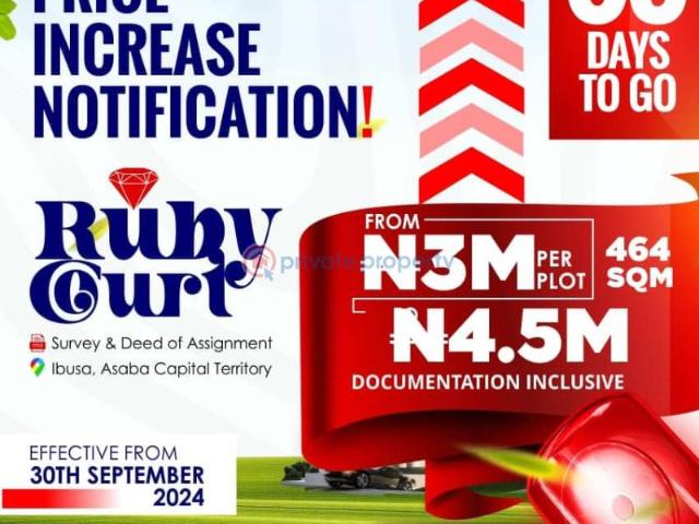 Land for sale in Asaba