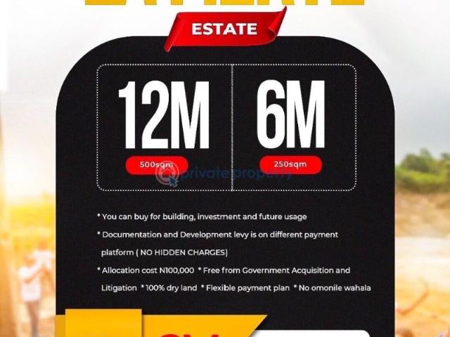 Land for sale in Lagos, Epe