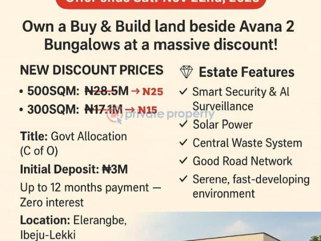 Land for sale in Ibeju Lekki, Abuja
