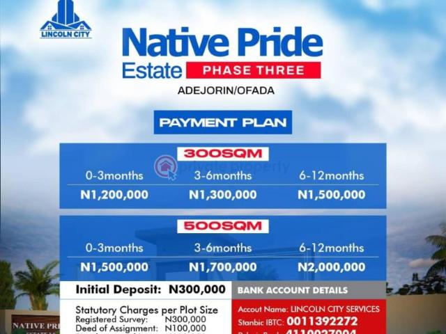 Land for sale in Ogun