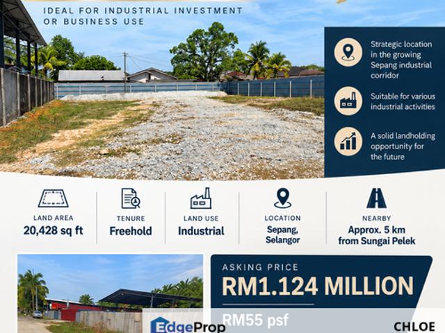 Warehouse for sale in Tanjong Sepat, Selangor
