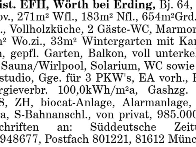 Villa kaufen in Wörth, Bayern