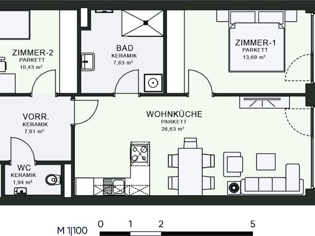 Apartment mieten in Jakomini, Gersdorf-Feistritz