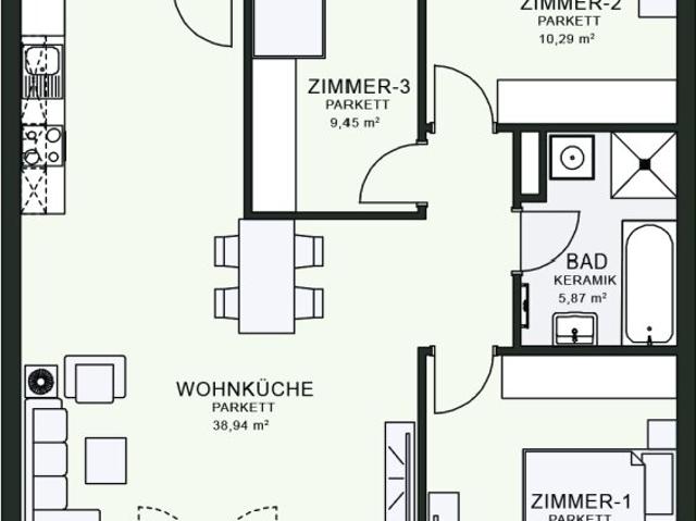Apartment mieten in Jakomini, Gersdorf-Feistritz