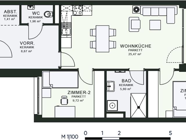 Apartment mieten in Jakomini, Gersdorf-Feistritz