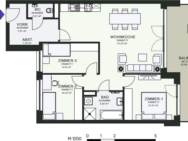 Apartment mieten in Jakomini, Gersdorf-Feistritz