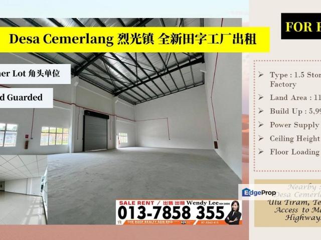 Warehouse for rent in Plentong, Johor