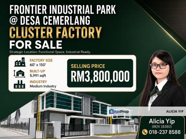Warehouse for sale in Plentong, Johor