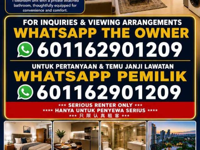 Apartment for rent in Johore Bahru, Johor