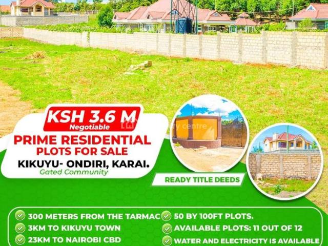Land for sale in Kikuyu