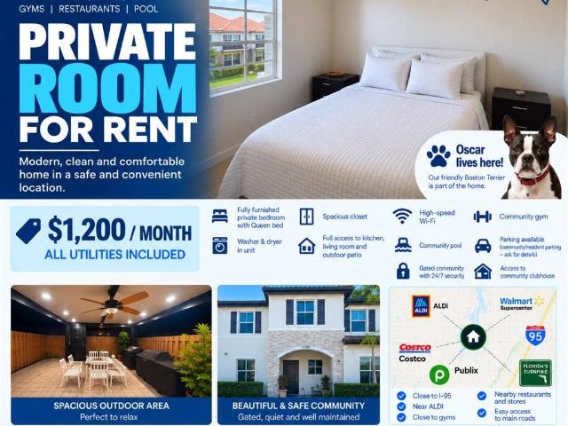 Room for rent in Miami, Florida