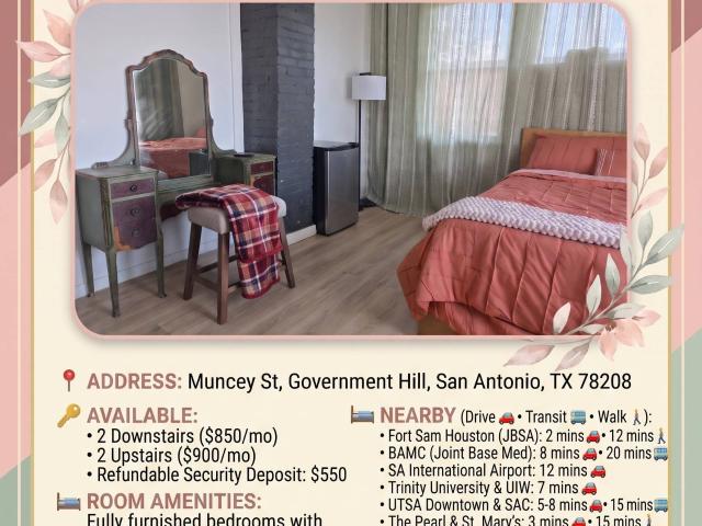 Room for rent in San Antonio, Bexar County