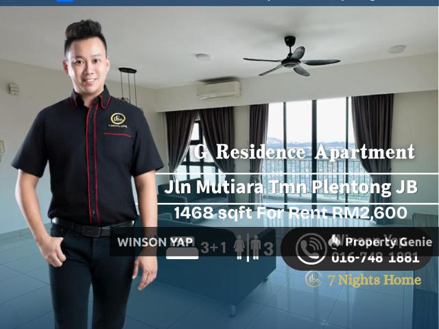 Apartment for rent in Plentong, Johor