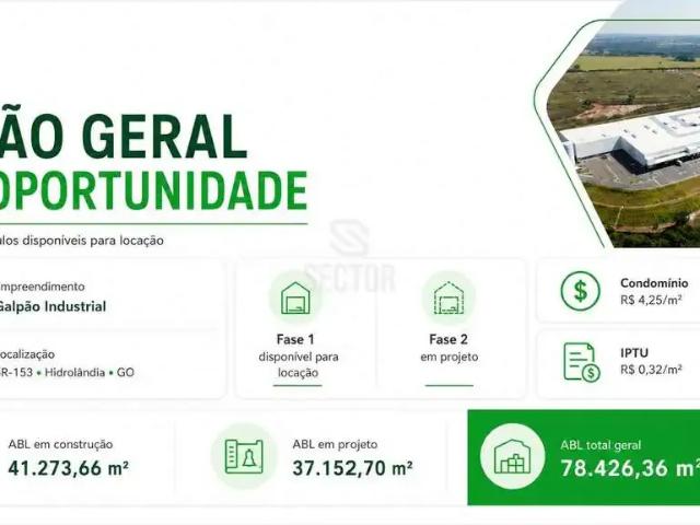 Galpão aluguel em Região Geográfica Imediata de Goiânia, Hidrolândia