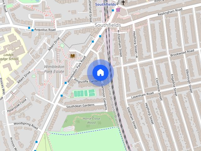 House for rent in Southfields, Greater London