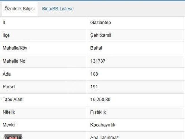Salkım Mahallesi, Nizip içerisinde satılık Arsa