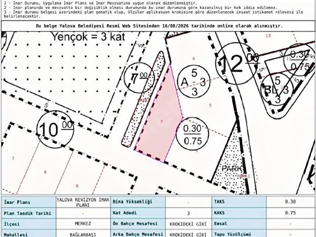 Yalova Merkez, Yalova içerisinde satılık Arsa