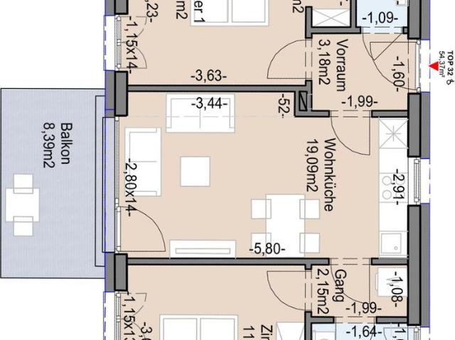 Apartment mieten in Lend, Gersdorf-Feistritz