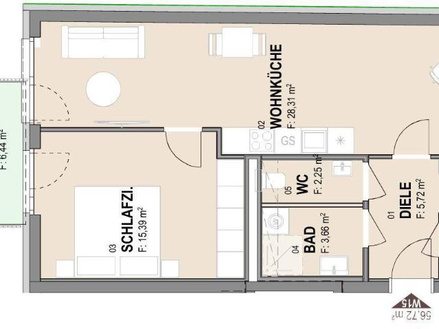 Apartment mieten in Gries, Gersdorf-Feistritz