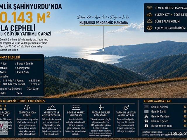 Gemlik, Bursa içerisinde satılık Arsa