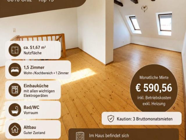Apartment mieten in Katastralgemeinde Geidorf, Graz
