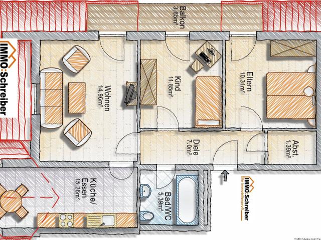 Dachgeschosswohnung mieten in Regen, Bayern