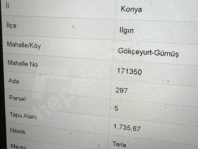 Ilgin, Konya içerisinde satılık Arsa