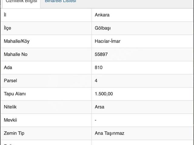 Gölbaşi, Ankara içerisinde satılık Arsa