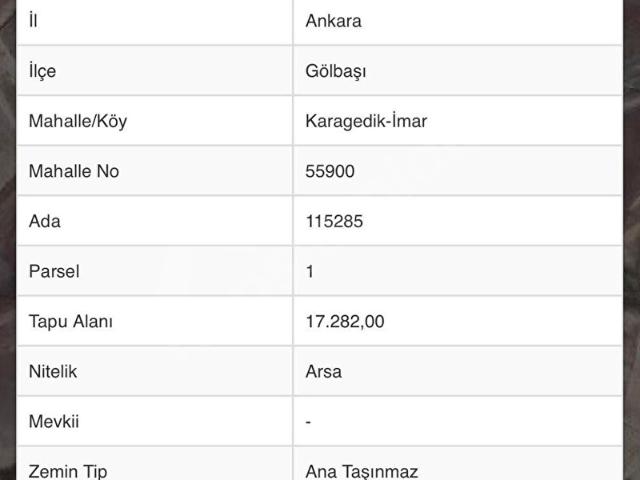 Gölbaşi, Ankara içerisinde satılık Arsa