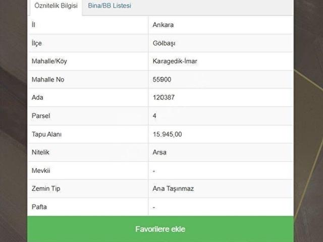 Gölbaşi, Ankara içerisinde satılık Arsa