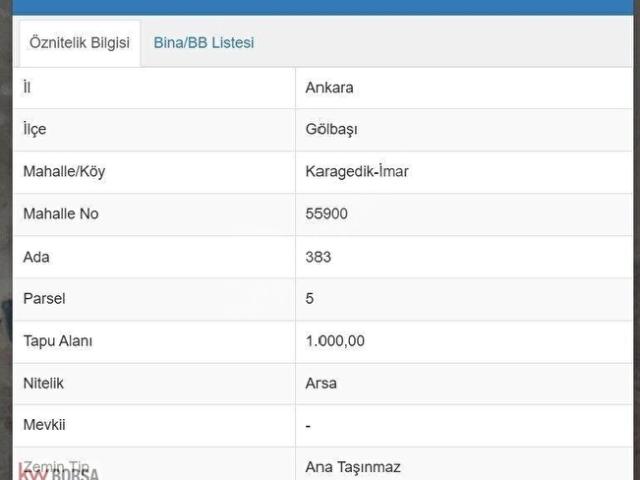 Gölbaşi, Ankara içerisinde satılık Arsa