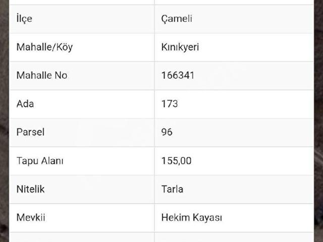Kınıkyeri, Çameli içerisinde satılık Arsa