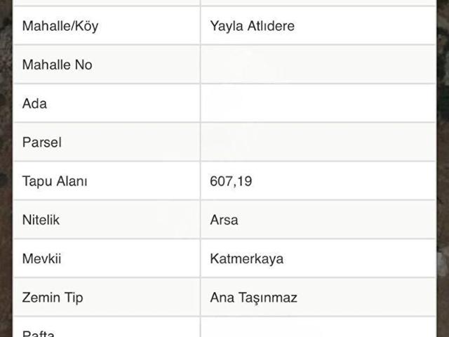 Muğla içerisinde satılık Arsa