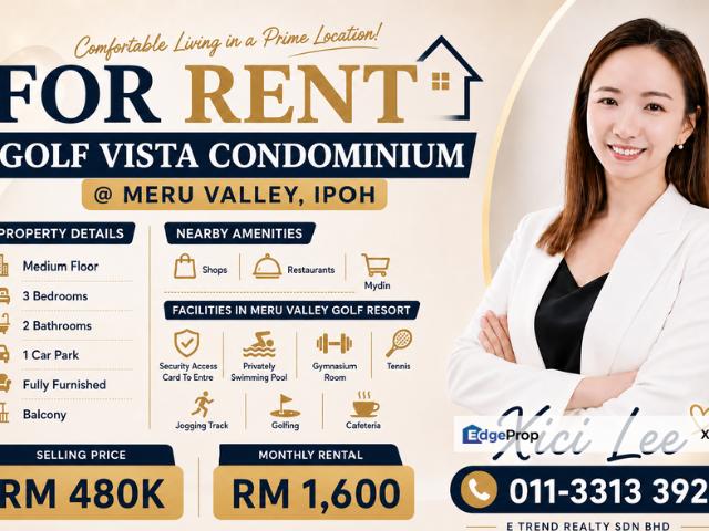 Condominium for rent in Perak, Tanjong Ipoh